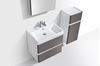 Picture of Milan 600 mm BLACK & WHITE Bathroom cabinet SET, 2 drawers, FREE delivery to JHB & PRETORIA