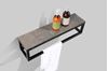 Picture of Picasso bathroom vanity 1310 mm L, black iron frame, Stone Ash counter and basin, FREE delivery to JHB and Pretoria