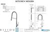 Picture of BIJIOU MEUSE pull out kitchen Sink mixer with Stainless Steel spring hose