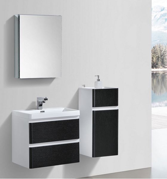 Picture of Milan 600 mm BLACK & WHITE Bathroom cabinet SET, 2 drawers, FREE delivery to JHB & PRETORIA