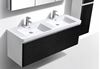 Picture of Milan 1200 mm BLACK and White double bathroom cabinet SET, 1 drawer, FREE delivery to JHB and PRETORIA 