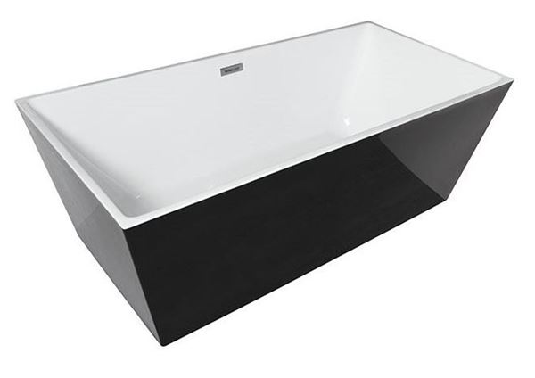 Picture of Bijiou Jura Freestanding BLACK & White acrylic bath 1700 mm L