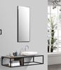 Picture of Picasso bathroom vanity 1310 mm L, black iron frame, Stone Ash counter, basin and mirror, FREE delivery to JHB and Pretoria