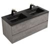 Picture of Enzo 1200 mm Concrete Double bathroom cabinet SET, BLACK basins, 2 drawers, FREE delivery to JHB- Pretoria