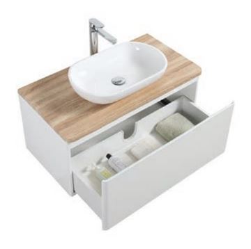 Picture of Lazio 900 mm Bathroom cabinet with 1 drawer, wooden countertop and basin, FREE delivery to JHB & Pretoria