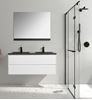 Picture of Enzo 1200 mm White Double bathroom cabinet SET with BLACK basins, 2 soft closing drawers, FREE delivery to JHB and Pretoria