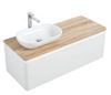 Picture of Lazio 1200 mm Bathroom cabinet with 1 large drawer, wooden countertop and basin, DELIVERED to MAIN Cities