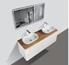 Picture of Lazio 1500 mm Double Bathroom cabinet with 4 large drawers, wooden countertop and 2  basins, DELIVERED to MAIN Cities