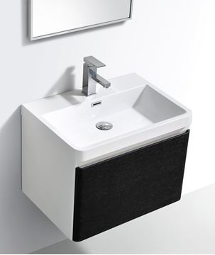 Picture of Milan 600 mm BLACK & WHITE Bathroom cabinet SET, 1 drawer, DELIVERED to MAIN Cities