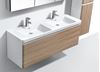 Picture of Milan 1200 mm SILVER OAK and WHITE bathroom cabinet SET, 1 drawer, FREE delivery to JHB and Pretoria