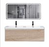 Picture of Milan 1200 mm SILVER OAK and WHITE bathroom cabinet SET, 1 drawer, FREE delivery to JHB and Pretoria