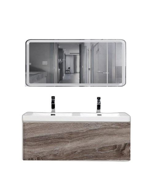 Picture of Milan 1200 mm SILVER OAK and WHITE bathroom cabinet SET, 1 drawer, FREE delivery to JHB and Pretoria