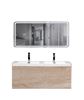 Picture of Milan 1200 mm SILVER OAK and WHITE bathroom cabinet SET, 1 drawer, DELIVERED to MAIN Cities