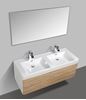 Picture of Milan 1200 mm SILVER OAK and WHITE bathroom cabinet SET, 1 drawer, DELIVERED to MAIN Cities