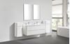 Picture of Milan 1200 mm WHITE double bathroom cabinet SET, 2 drawers, DELIVERED to MAIN cities