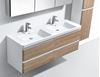 Picture of Milan 1200 mm WHITE OAK and White bathroom cabinet SET, 4 drawers, DELIVERED to MAIN cities