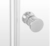 Picture of JHB Entree Square Semi Frameless  shower with PIVOT Door, CHROME plated rails