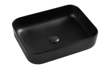 Picture of Rectangular BLACK Basin 500 x 390 mm, vitreous china, ref KG2295BLK