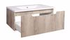 Picture of JHB Sale Bijiou Nautique OAK finish Bathroom Cabinet with fluted design, 800 mm L 