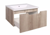 Picture of Cape Town Sale Bijiou Nautique OAK finish Bathroom Cabinet with fluted design, 600 mm L 