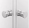 Picture of JHB Entree Square shower with corner entry, Bright CHROME plated rails