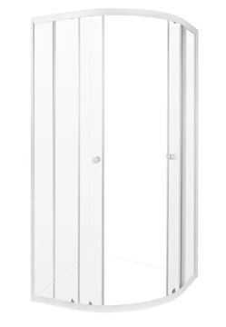 Picture of JHB Entree Quadrant Shower Enclosure 900 x 900 x 1850 mm, WHITE epoxy rails